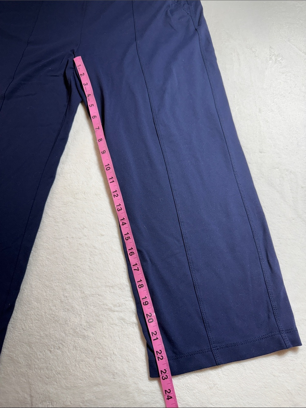 Chicos Women's Straight Leg Athleisure Pants in Navy - Picture 4 of 6